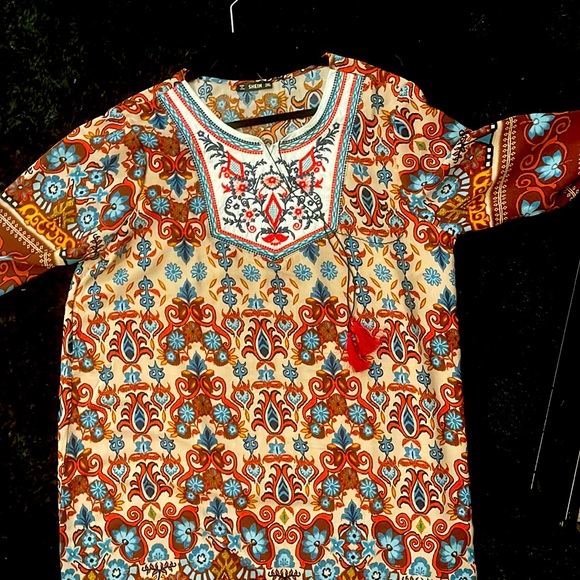 Shein Patterned Casual Dress - Picture 1 of 2